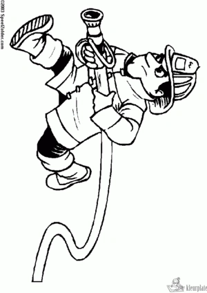 Brandweer 33 kleurplaat om te printen en kleuren