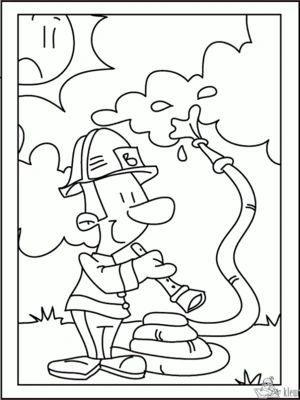 Brandweer 45 kleurplaat om te printen en kleuren