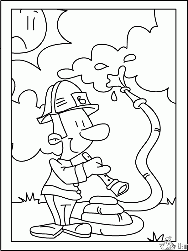 Brandweer 45 kleurplaat