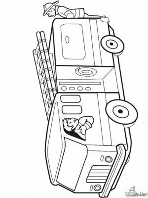 Brandweer 51 kleurplaat om te printen en kleuren