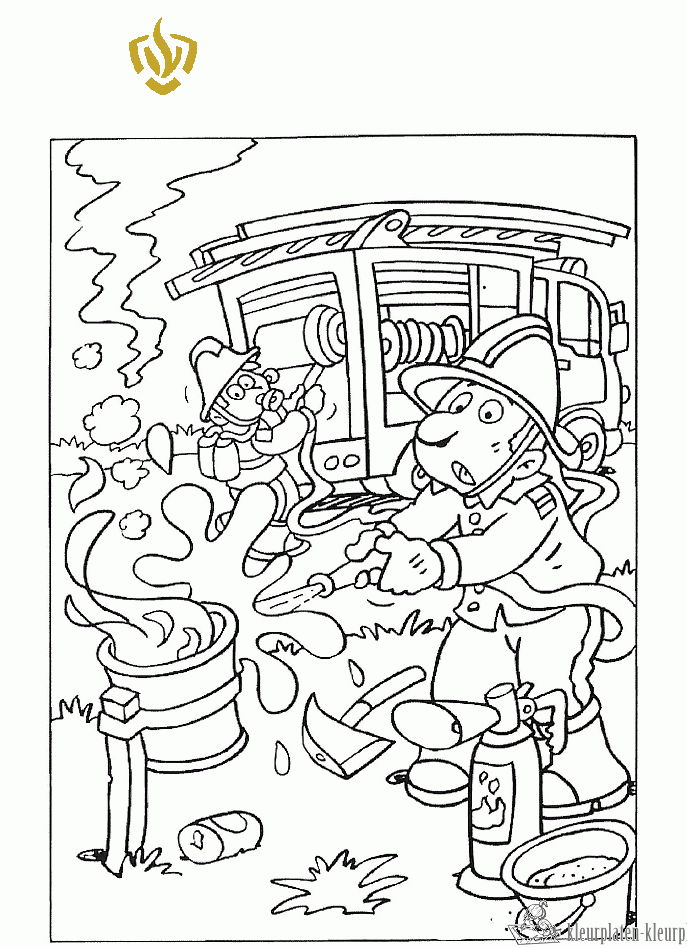 Brandweer 7 kleurplaat