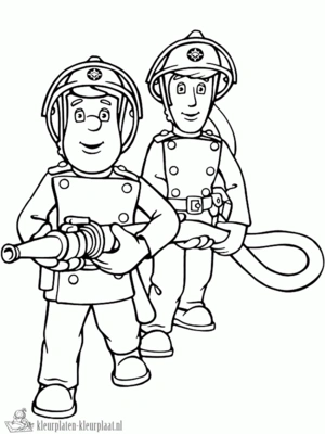 Brandweerman sam 10 kleurplaat om te printen en kleuren