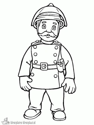 Brandweerman sam 6 kleurplaat om te printen en kleuren