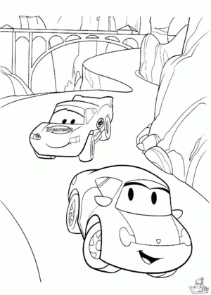 Cars 10 kleurplaat om te printen en kleuren