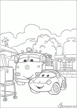 Cars 12 kleurplaat om te printen en kleuren