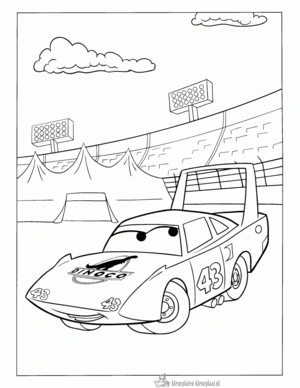 Cars 19 kleurplaat om te printen en kleuren