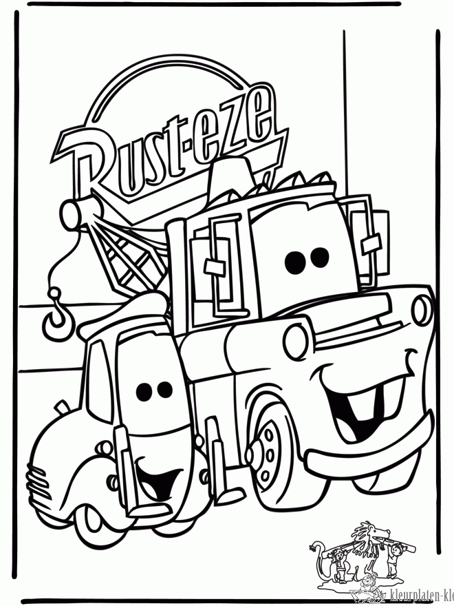 Cars 2 kleurplaat