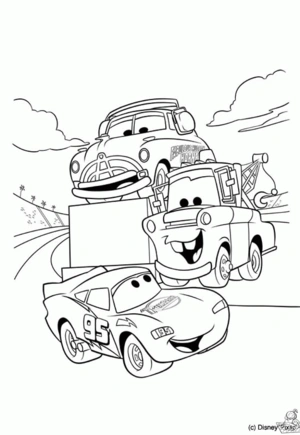 Cars 26 kleurplaat om te printen en kleuren