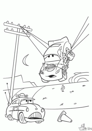 Cars 30 kleurplaat om te printen en kleuren