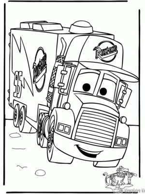 Cars 5 kleurplaat om te printen en kleuren