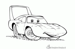 Cars 50 kleurplaat om te printen en kleuren
