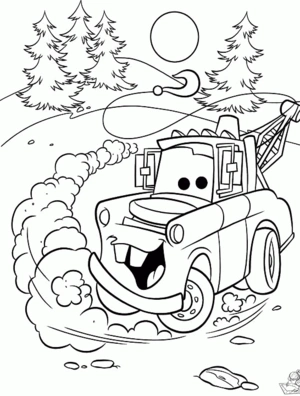 Cars 57 kleurplaat om te printen en kleuren