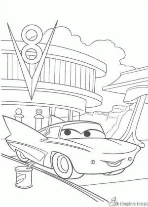 Cars 58 kleurplaat om te printen en kleuren