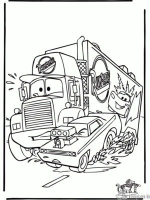 Cars 60 kleurplaat om te printen en kleuren