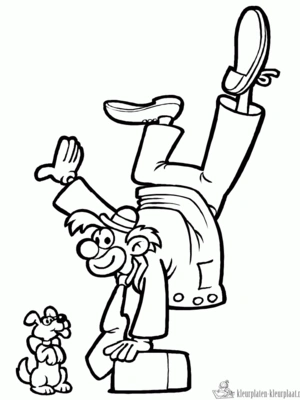 Circus 10 kleurplaat om te printen en kleuren