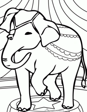 Circus 25 kleurplaat om te printen en kleuren