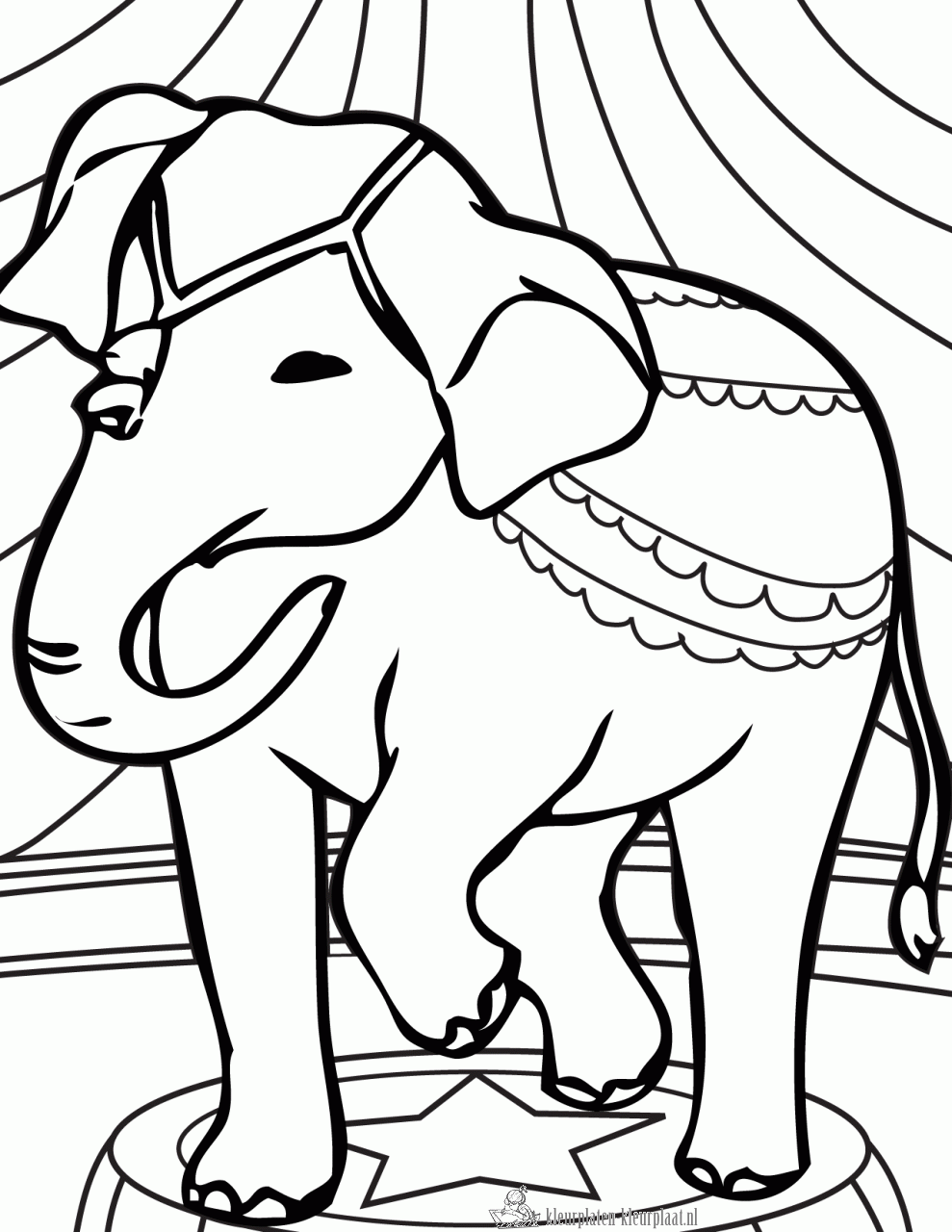 Circus 25 kleurplaat