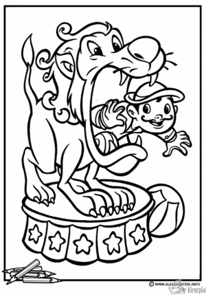 Circus 38 kleurplaat om te printen en kleuren