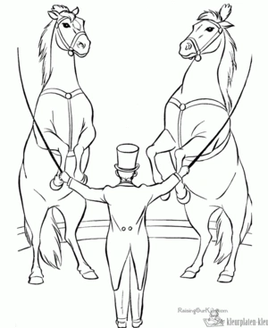 Circus 44 kleurplaat om te printen en kleuren