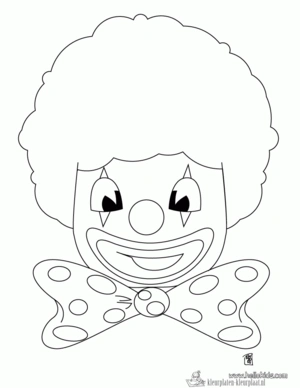 Clown 17 kleurplaat om te printen en kleuren