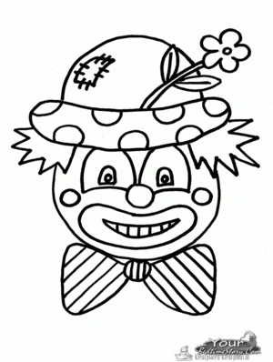 Clown 22 kleurplaat om te printen en kleuren