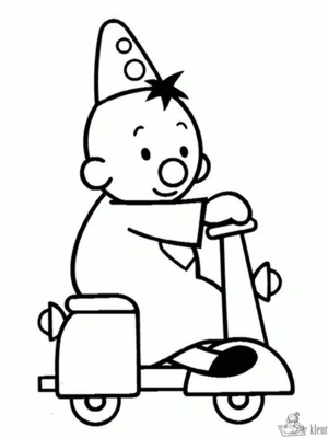 Clown 30 kleurplaat om te printen en kleuren