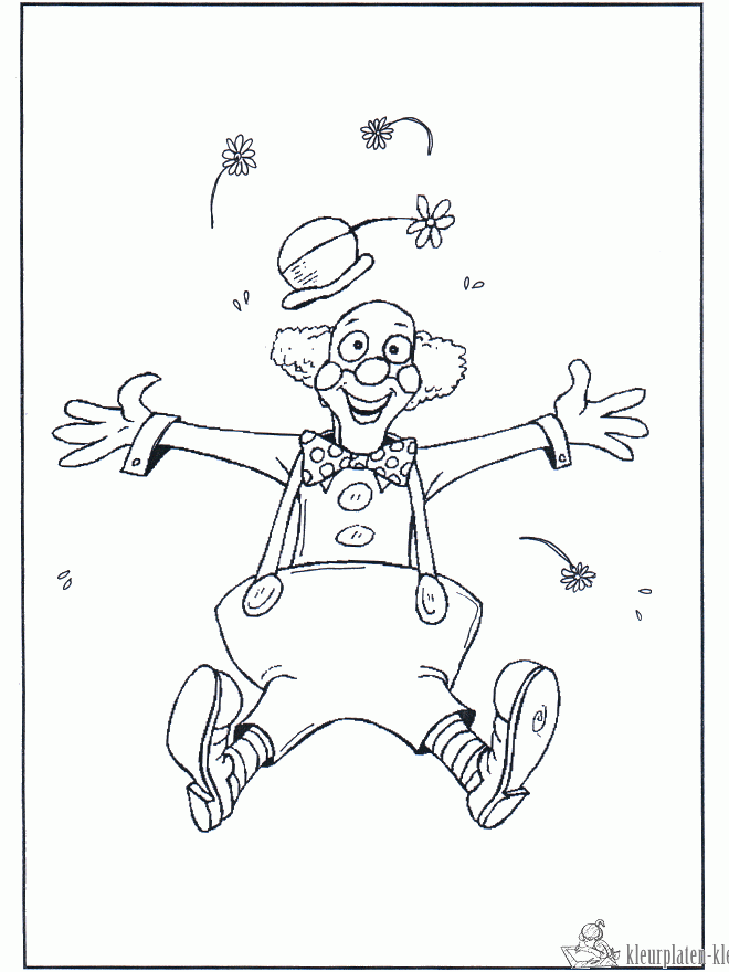 Clown 59 kleurplaat
