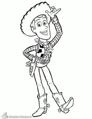 Cowboy 4 kleurplaat om te printen en kleuren