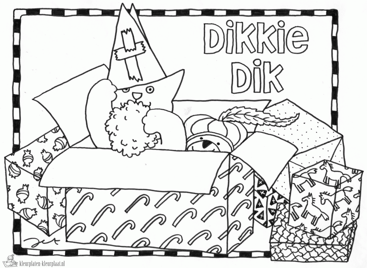 Dikkie dik 5 kleurplaat