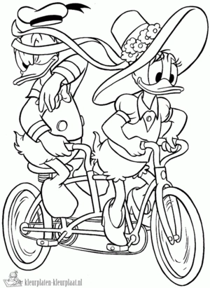 Donald duck 10 kleurplaat om te printen en kleuren
