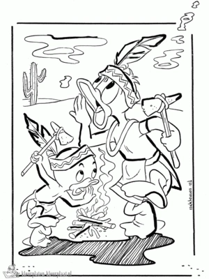 Donald duck 15 kleurplaat om te printen en kleuren