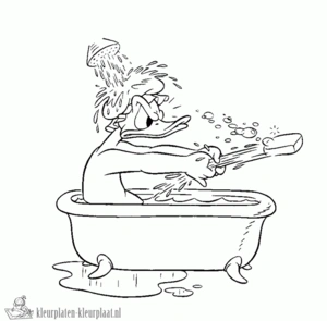 Donald duck 17 kleurplaat om te printen en kleuren