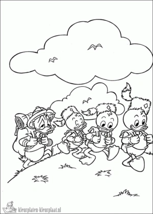 Donald duck 19 kleurplaat om te printen en kleuren