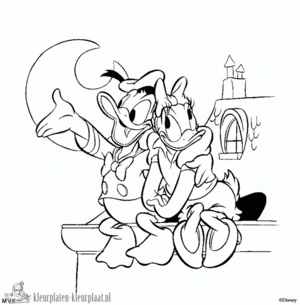 Donald duck 24 kleurplaat om te printen en kleuren