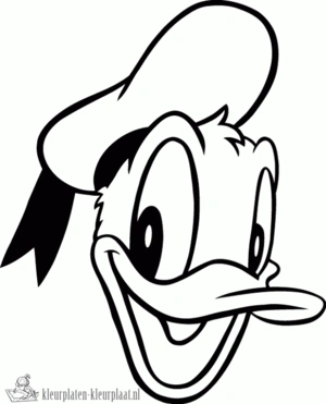 Donald duck 8 kleurplaat om te printen en kleuren
