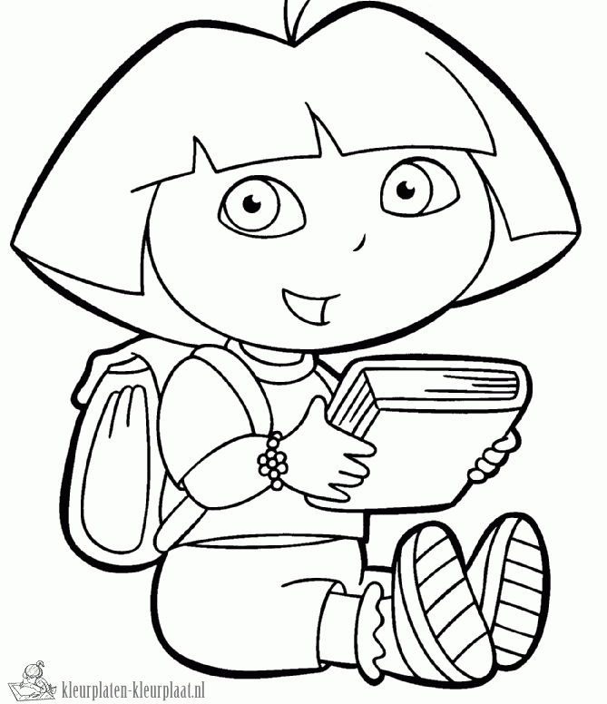 Dora 16 kleurplaat