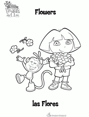 Dora 23 kleurplaat om te printen en kleuren