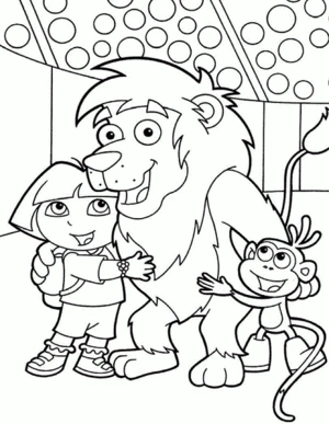 Dora 50 kleurplaat om te printen en kleuren