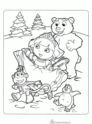 Dora 59 kleurplaat om te printen en kleuren