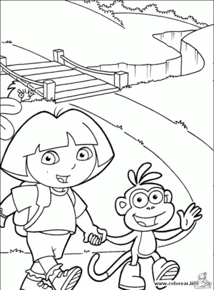 Dora 62 kleurplaat om te printen en kleuren
