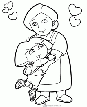 Dora 80 kleurplaat om te printen en kleuren