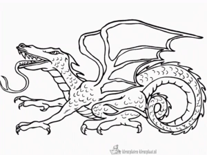 Draak 41 kleurplaat om te printen en kleuren