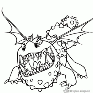Draak 5 kleurplaat om te printen en kleuren