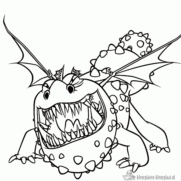 Draak 5 kleurplaat