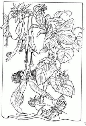 Elfjes 11 kleurplaat om te printen en kleuren