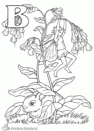 Elfjes 21 kleurplaat om te printen en kleuren