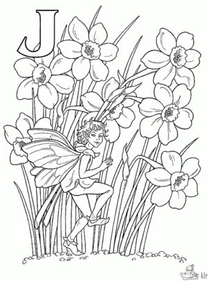 Elfjes 5 kleurplaat om te printen en kleuren