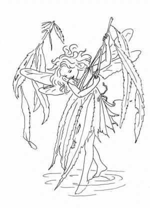 Elfjes 7 kleurplaat om te printen en kleuren