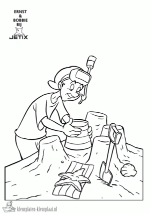 Ernst en bobbie 11 kleurplaat om te printen en kleuren
