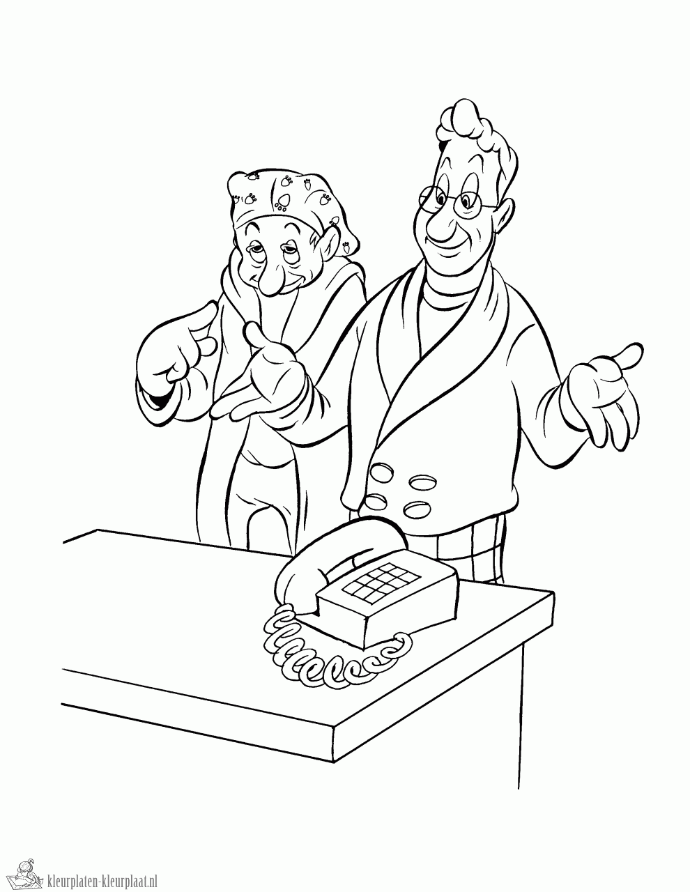 Ernst en bobbie 7 kleurplaat